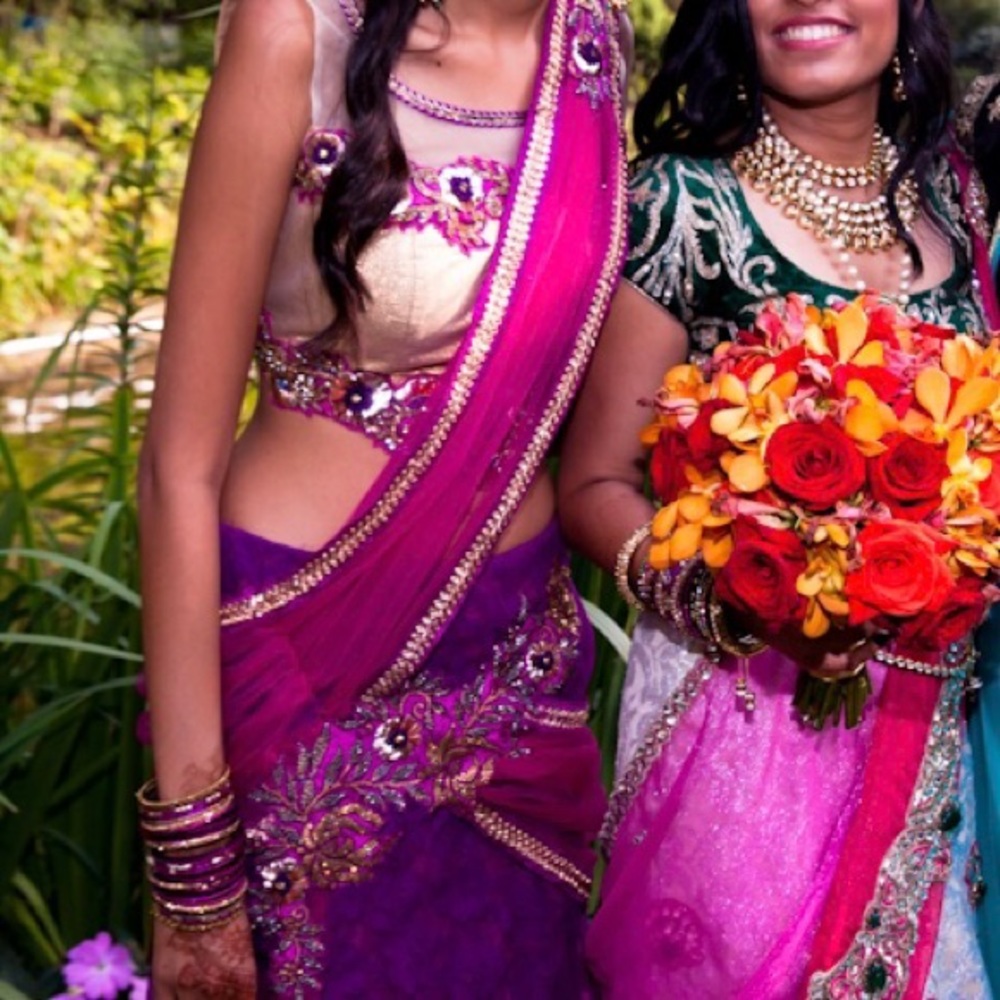 Magenta, Purple, and Gold Lehenga (Indian Dress)